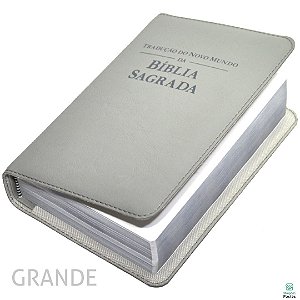 Capa para Bíblia GRANDE com Inscrição - Cinza