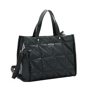 Bolsa feminina - Alça de mão - Fashion Puffer - Preto - Chenson 3484441