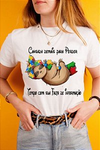 Camisa Autismo Preguiça 002