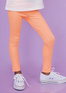 Legging Infantil Laranja Com Brilho Acetinado Laranja