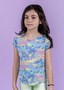 T-shirt Infantil Crepe Est. Encantada Manga Curta