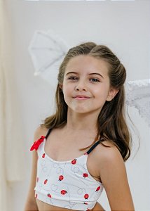 Top Infantil Alças Finas Joaninha RC