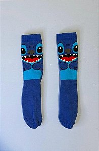 Par de Meias Azuis Stitch