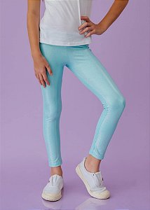 Calça Infantil Legging Canelada Frufru Preta