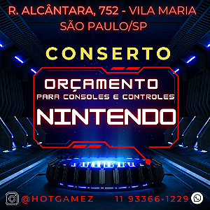 Orçamento e conserto linha Nintendo