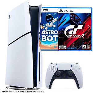 Console Sony PlayStation 5 Slim Digital Edition Pacote ASTRO BOT e Gran Turismo 7