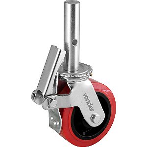 Rodízio para Andaimes roda de poliuretano 6" e Freio - VONDER