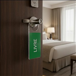 Placa Livre Ocupado para Maçanetas em Acrílico Transparente