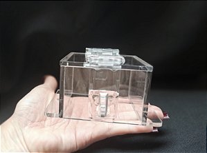 Caixa de Proteção de Botão de Emergência em Acrílico Pequena 8cm x 8cm x 5cm