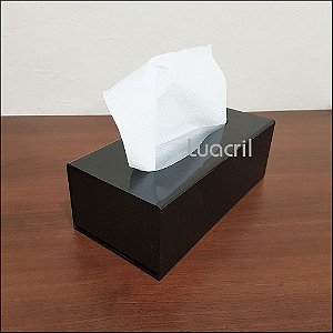Caixa Dispenser Papel Toalha Interfolha em Acrílico PRETO - 8cm Altura