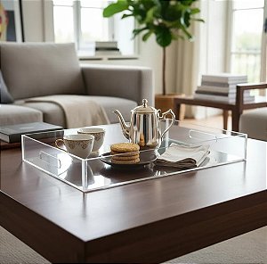 Bandeja em Acrílico Transparente 3mm