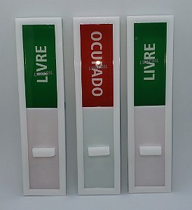 Placa Livre Ocupado Trilho