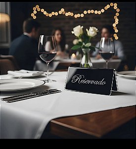 Display de Mesa RESERVADO em Acrílico - Kits