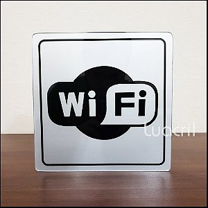 Placa Informativa de Wi-fi em Acrílico
