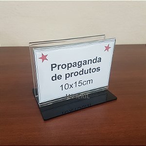 KIT 10 Porta Guardanapos Expositor Duplo em Acrilico - SEM LOGO / PERSONALIZAÇÃO