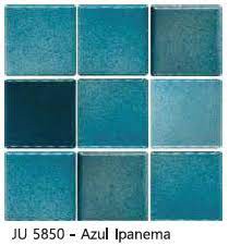 Ju 5850 - Azul Ipanema - Pastilha 5x5 - Jatobá