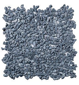 Seixo Preto Pequeno Fosco - 30,5x30,5cm - Glass Mosaic - SX91