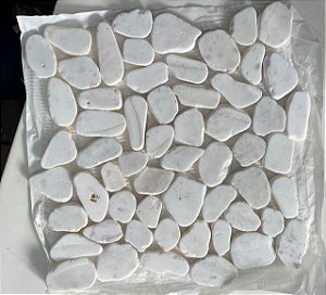Seixo Telado - Puro Plano Branco - 30,5x30,5cm - SX94 - Glass Mosaic
