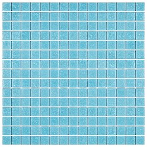 Pastilha de Vidro - Fosca - A33 - Azul Claro - Glass Mosaic