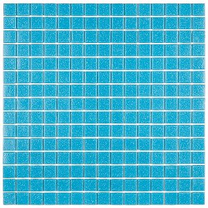 Pastilha de Vidro - Fosca - A32 - Azul Médio - Glass Mosaic
