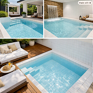 Revestimento - 15,5x15,5 - Branco Piscina Brilhante - 185850 - Eliane