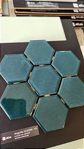 Pastilha de Porcelana Atlas Hexagonal - Verde Anguilla - SG 15399 - Atlas