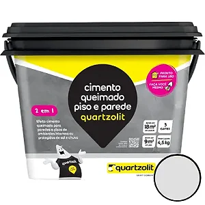 Cimento Queimado Piso e Parede - Cinza Claro - Balde de 4,5 kg