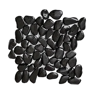 Seixo Grande Polido Preto - 30,5x30,5cm - SX290- Glass Mosaic