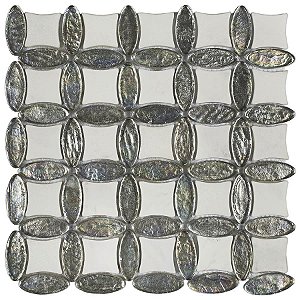 Pastilha de Mármore e Vidro Dali DL07 - 28x28cm - Glass Mosaic