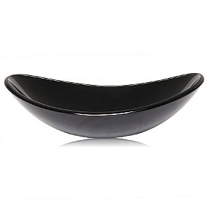 Cuba de Vidro - CGM-07 - Oval - Esmaltado - Preto - Glass Mosaic