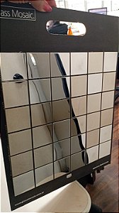 Pastilha Aço Inox Espelhado AX04- 29,2x29,2cm - Glass Mosaic