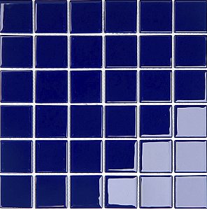 Pastilha de Vidro Cristal - K100 - Azul Cobalto - 30x30 cm - Glass Mosaic