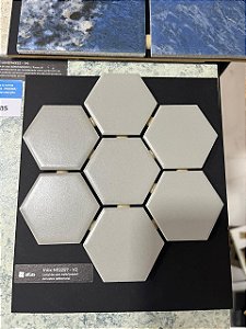 Pastilha de Porcelana Hexagonal - 5 cm - Inox - M - 12257- Atlas