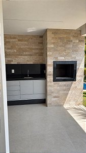 Tijolinho Travertino Anticato Mix - 20,3x7,5x1 cm (Variação de Cor)