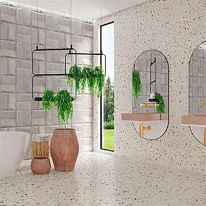 Porcelanato - 100x100 - Confete White Natural RET - 5062858A - Ceusa