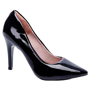 Scarpin Preto Classic Vernizado Feminino 162500A