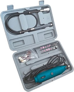 SH0227-KIT MICRO RETÍFICA 250W 40PCS C/ HASTE FLEXÍVEL 110V SH61302-D