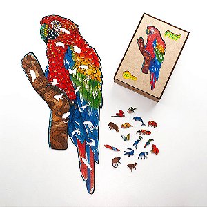 Quebra-Cabeca Arara Vermelha P