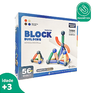 Block Building Tubos Magneticos 56 pecas