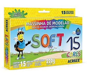 MASSINHA DE MODELAR - SOFT 15 CORES