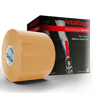 BANDAGEM VITALTAPE KINESIOLOGY SPORTS - BEGE