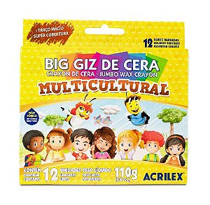 BIG GIZ DE CERA MULTICULTURAL 12 CORES