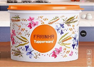 Tupperware Caixa Farinha Floral 1,8kg