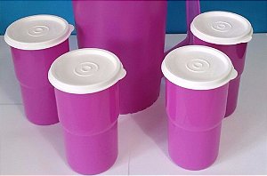 Tupperware Kit Copos Colors 355 ml rosa 4 peças