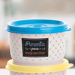 Tupperware Potinho Tempero Bistrô Pimenta 140ml Tampa Azul