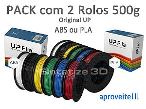 PACK (ABS ou PLA) original UP c/2 rolos 500g