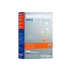 Magnesan Magnésio Katiguá Com Vitaminas B3 e B6 60 Cápsulas