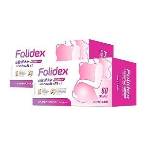 Kit 2 Folidex Metilfolato Vitaminas Gestantes 60 Capsulas