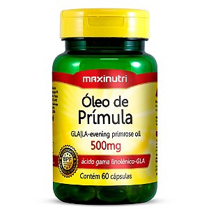 Óleo De Prímula 500 mg Maxinutri Suplemento 60 Cápsulas