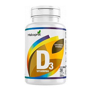 Vitamina D3 250mg Melcoprol Suplemento 30 Cápsulas